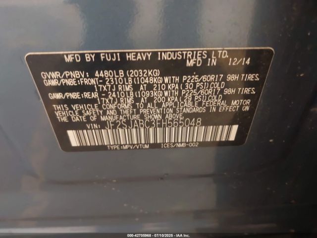 2015 SUBARU FORESTER JF2SJABC3FH565048 Photo 8
