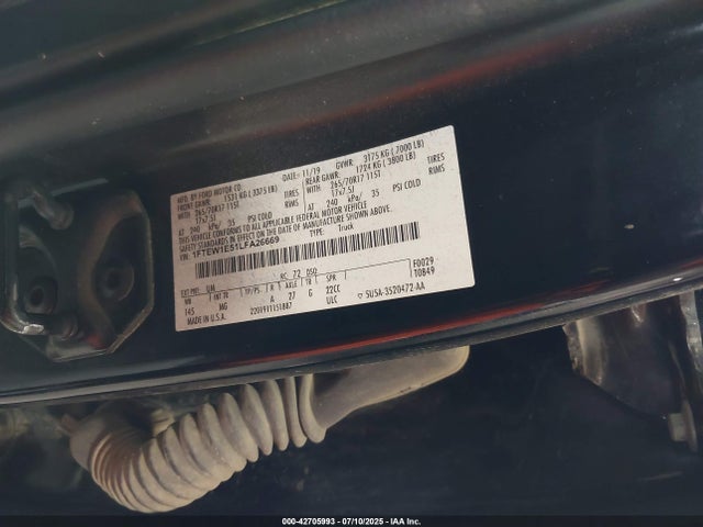Ford 5.0l 4v 2020 1FTEW1E51LFA26669 Image 9