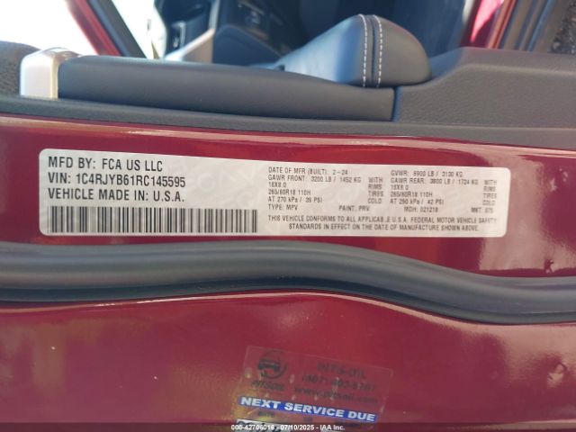 2024 JEEP GRAND CHEROKEE 4XE 1C4RJYB61RC145595 Photo 8
