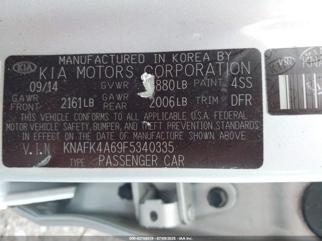 KIA dohc mpi nu 2015 KNAFK4A69F5340335 Image 9