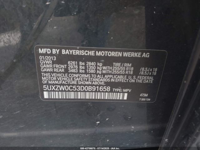 2013 BMW X5 5UXZW0C53D0B91658 Photo 8