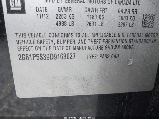 2013 CADILLAC XTS 2G61P5S39D9168027 Photo 8