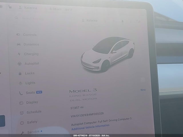 2021 TESLA MODEL 3 5YJ3E1EB4MF055329 Photo 6