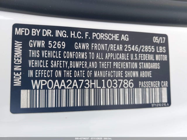 Porsche Panamera 2017 WP0AA2A73HL103786 Image 21