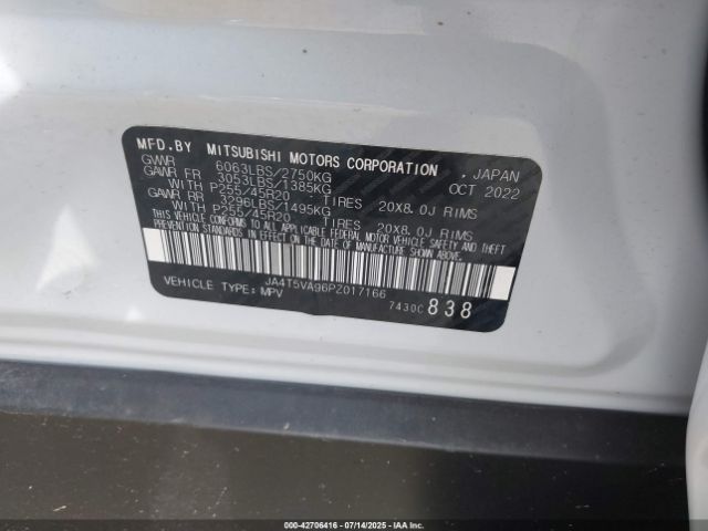 2023 MITSUBISHI OUTLANDER PHEV JA4T5VA96PZ017166 Photo 8
