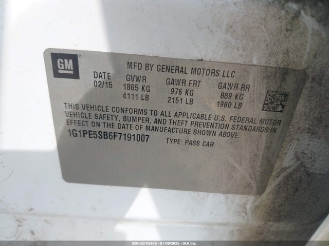 1G1PE5SB6F7191007 Chevrolet LUV