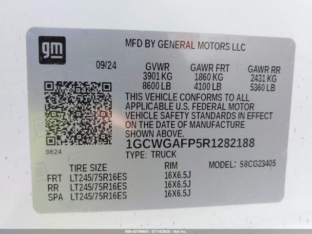 1GCWGAFP5R1282188 Chevrolet lv1