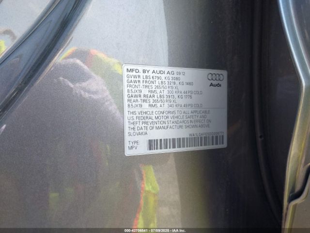 2013 AUDI Q7 WA1LGAFE5DD005771 Photo 8