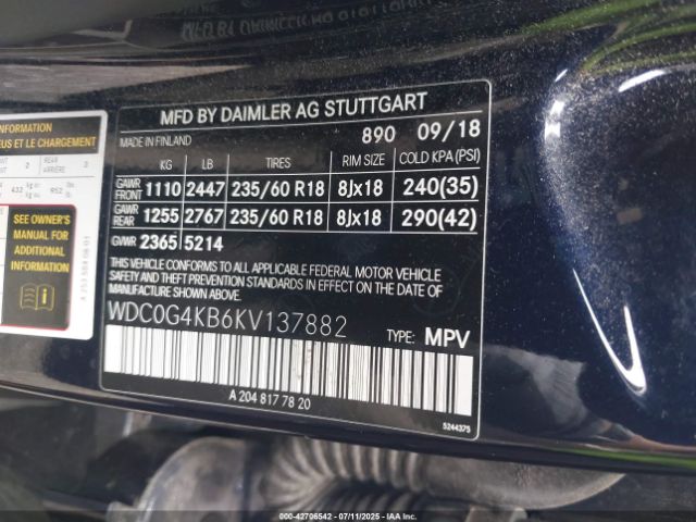 2019 MERCEDES-BENZ GLC 300 WDC0G4KB6KV137882 Photo 8