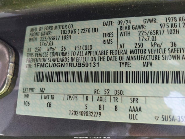 Ford dragon gtdi 2024 1FMCU0GN1RUB59131 Image 9