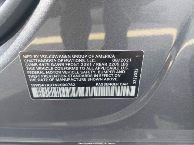 2022 VOLKSWAGEN PASSAT 1VWSA7A37NC000782 Photo 8