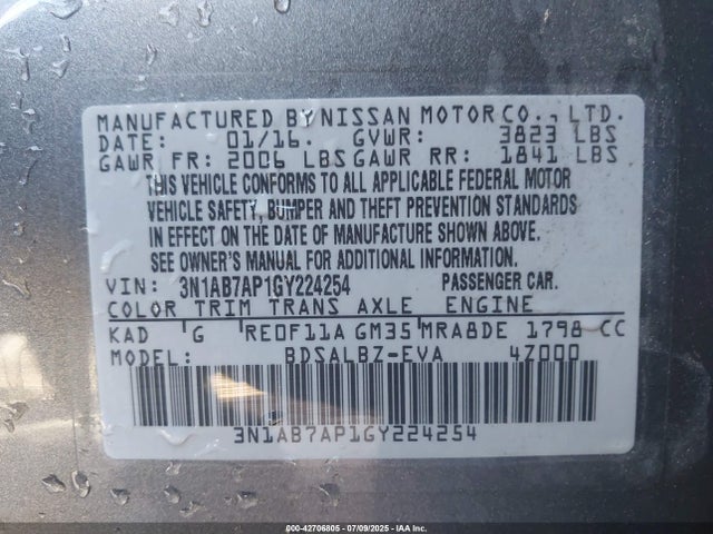 3N1AB7AP1GY224254 Nissan 2016