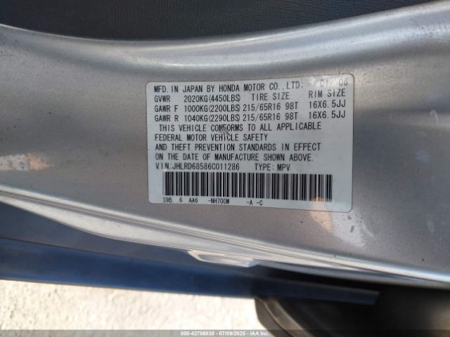 2006 HONDA CR-V JHLRD68586C011286 Photo 8