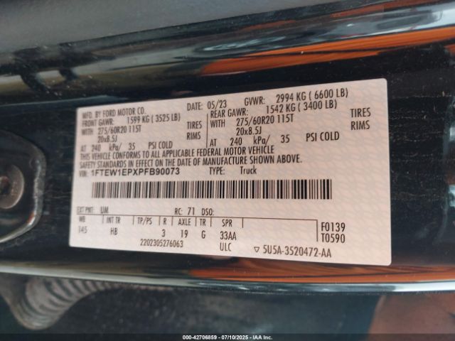 2023 FORD F-150 1FTEW1EPXPFB90073 Photo 8