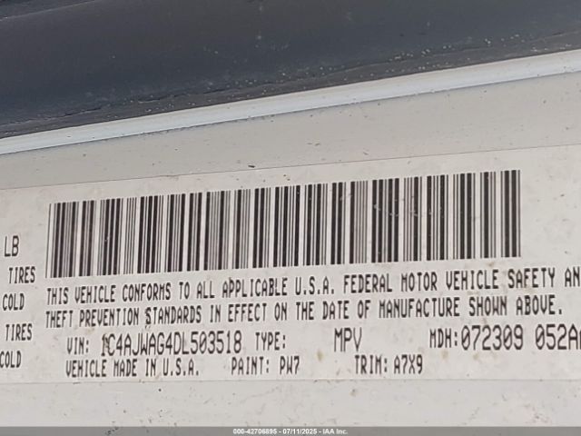 2013 JEEP WRANGLER 1C4AJWAG4DL503518 Photo 8
