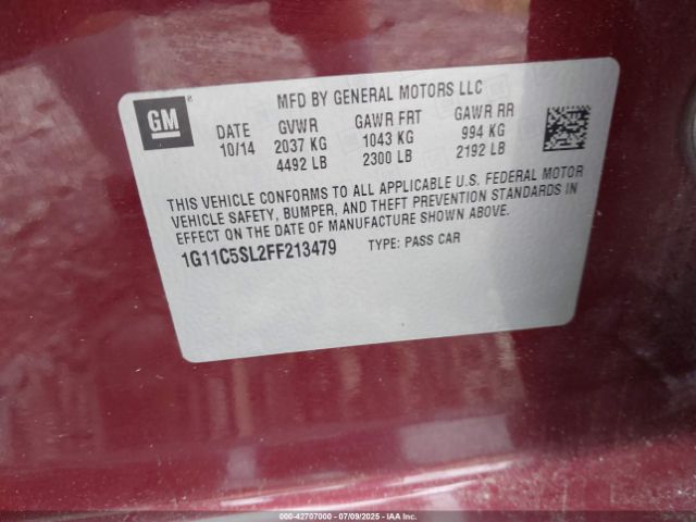 2015 CHEVROLET MALIBU 1G11C5SL2FF213479 Photo 8