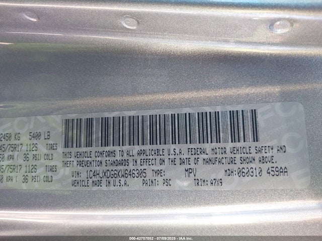 1C4HJXDG6KW646305 Jeep 2019