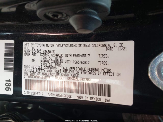 3TMAZ5CN9NM166049 Toyota 2gr-fks