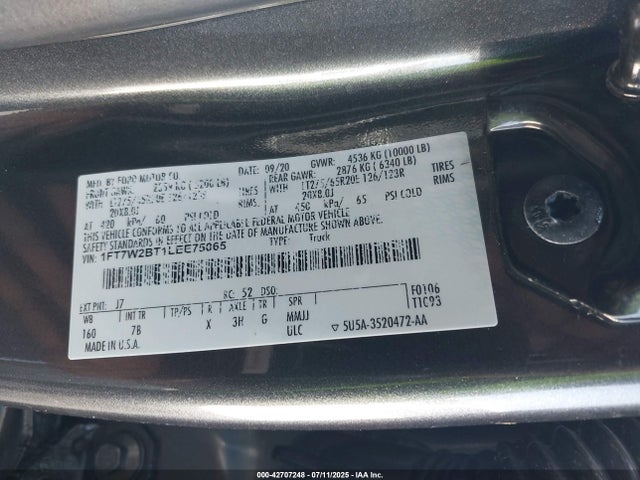 1FT7W2BT1LEE75065 Ford F-250