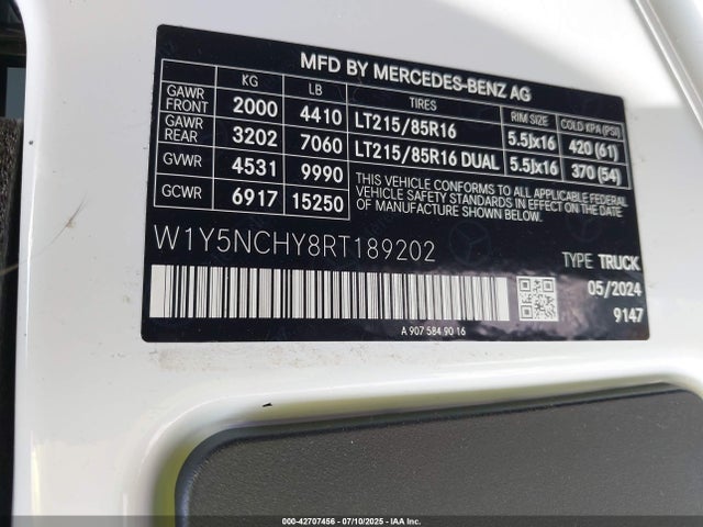 W1Y5NCHY8RT189202 Mercedes-Benz om654