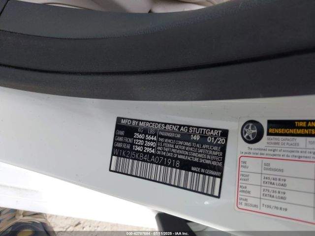 2020 MERCEDES-BENZ CLS 450 W1K2J5KB4LA071918 Photo 8