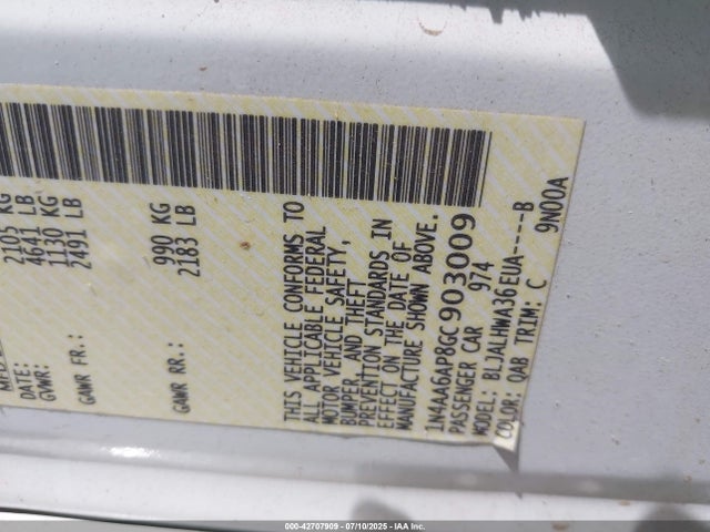 Nissan Maxima 2016 1N4AA6AP8GC903009 Image 9