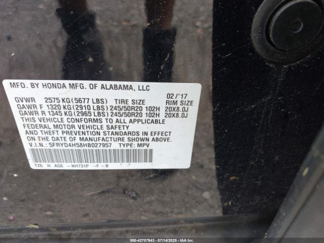 2017 ACURA MDX 5FRYD4H58HB027957 Photo 8