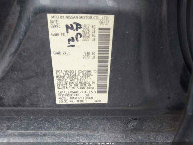 1N4AL3AP4HC286153 Nissan 2017