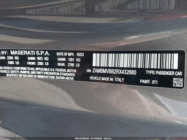 Maserati Granturismo 2024 ZAMBMVBB2RX432680 Image 9