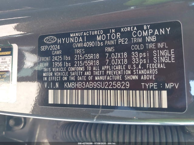 KM8HB3AB9SU225829 Hyundai mpi nu pe