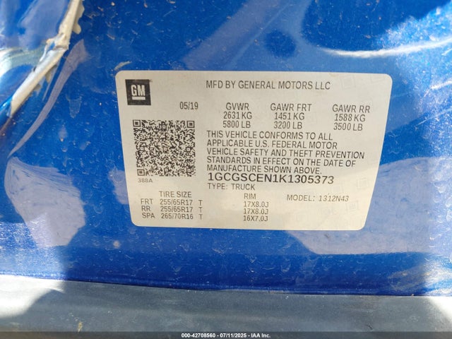 1GCGSCEN1K1305373 Chevrolet lg2 - di: direct injection, vvt: variable valve timing, alum, var2, gen2