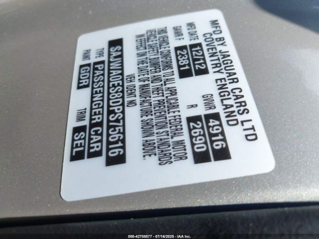 2013 JAGUAR XF SAJWA0ES8DPS75616 Photo 8