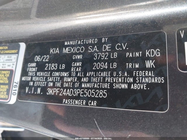KIA mpi nu 2023 3KPF24AD3PE505285 Image 9
