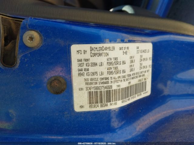 2003 CHRYSLER PT CRUISER 3C4FY58B63T546928 Photo 8