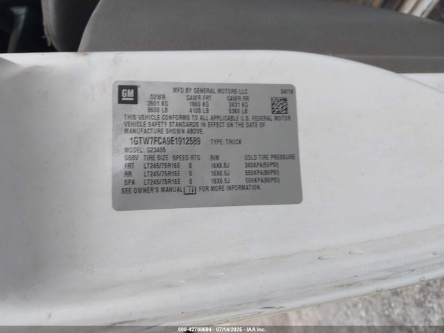GMC l20 - flex fuel(gas/ethanol), iron 2014 1GTW7FCA9E1912589 Image 9