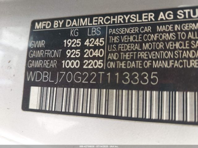 2002 MERCEDES-BENZ CLK 430 WDBLJ70G22T113335 Photo 8