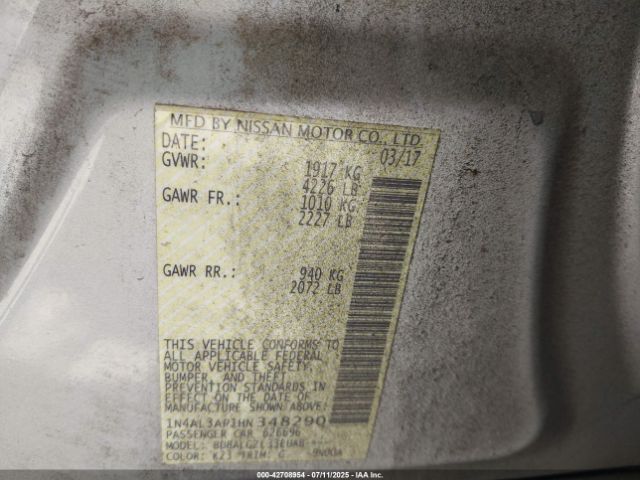 2017 NISSAN ALTIMA 1N4AL3AP1HN348290 Photo 8