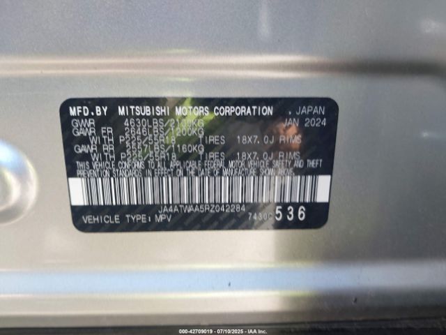 2024 MITSUBISHI ECLIPSE CROSS JA4ATWAA5RZ042284 Photo 8