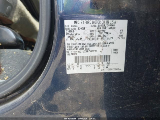2004 FORD F-250 1FTNW21LX4ED06723 Photo 8