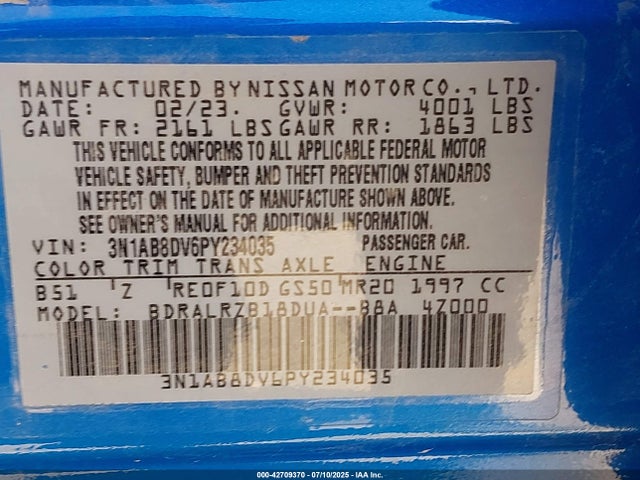 Nissan 2023 2023 3N1AB8DV6PY234035 Image 9