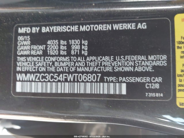 2015 MINI COUNTRYMAN WMWZC3C54FWT06807 Photo 8