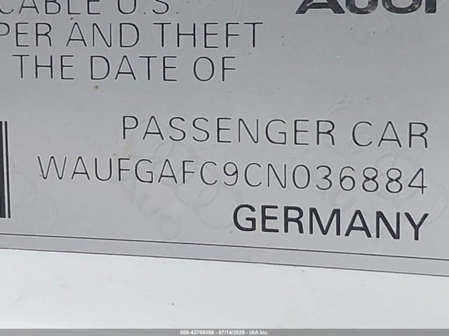 2012 AUDI A6 WAUFGAFC9CN036884 Photo 8