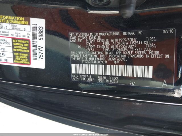 2011 TOYOTA SIENNA 5TDZK3DC4BS059334 Photo 8