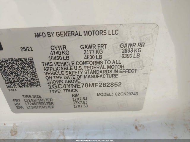 1GC4YNE70MF282852 Chevrolet l8t