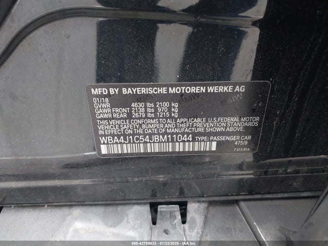 BMW 2018 2018 WBA4J1C54JBM11044 Image 9