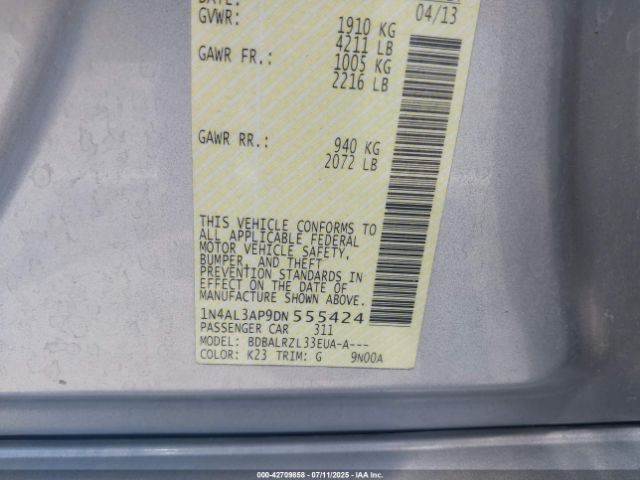 2013 NISSAN ALTIMA 1N4AL3AP9DN555424 Photo 8