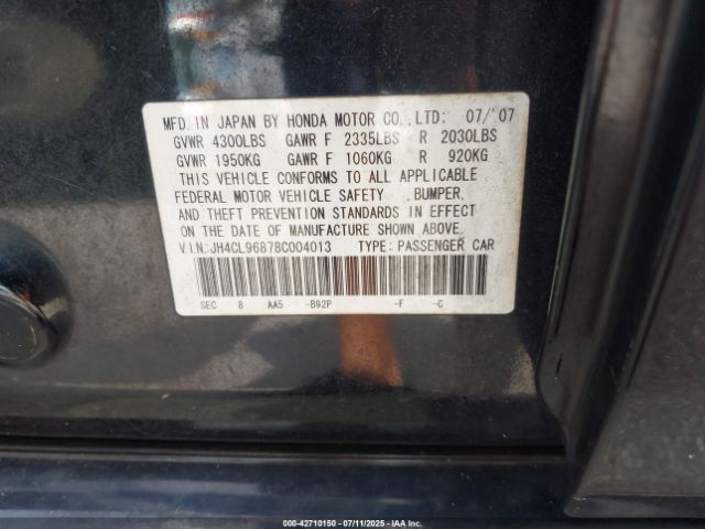 2008 ACURA TSX JH4CL96878C004013 Photo 8