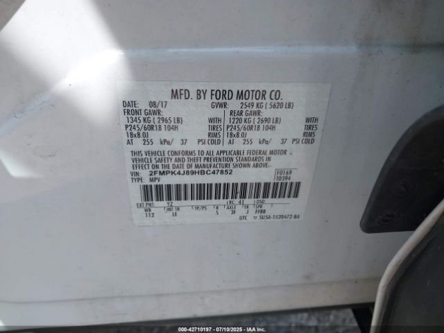 2017 FORD EDGE 2FMPK4J89HBC47852 Photo 8