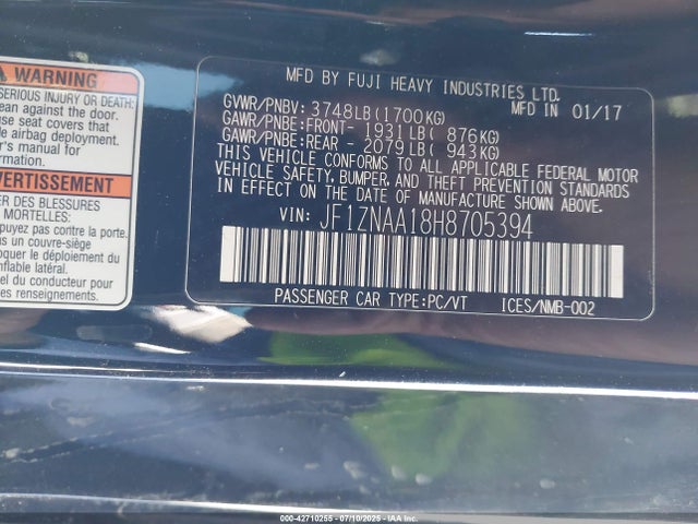 JF1ZNAA18H8705394 Toyota na