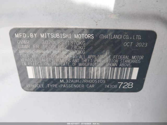 2024 MITSUBISHI MIRAGE ML32AUHJ7RH005109 Photo 8